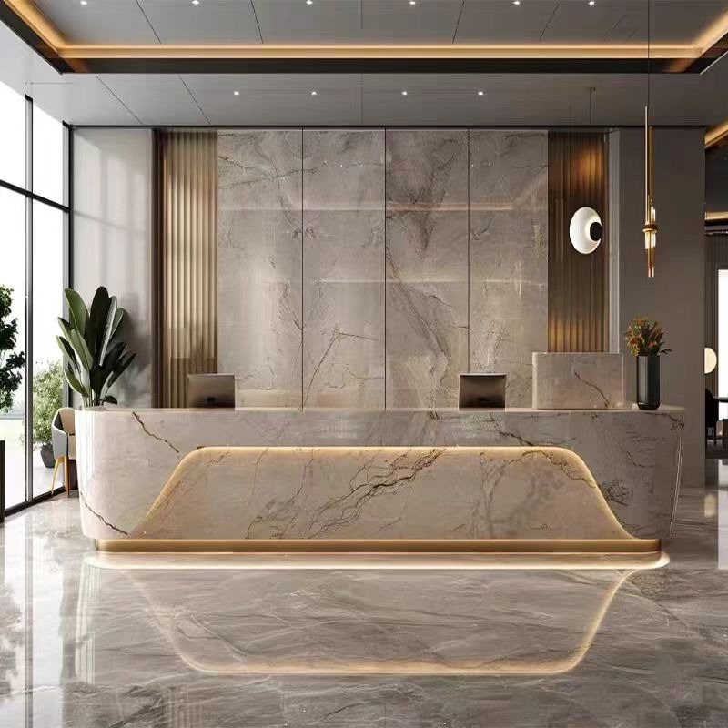 Home Office Tienda - Escritorio De recepción elegante De suelo,