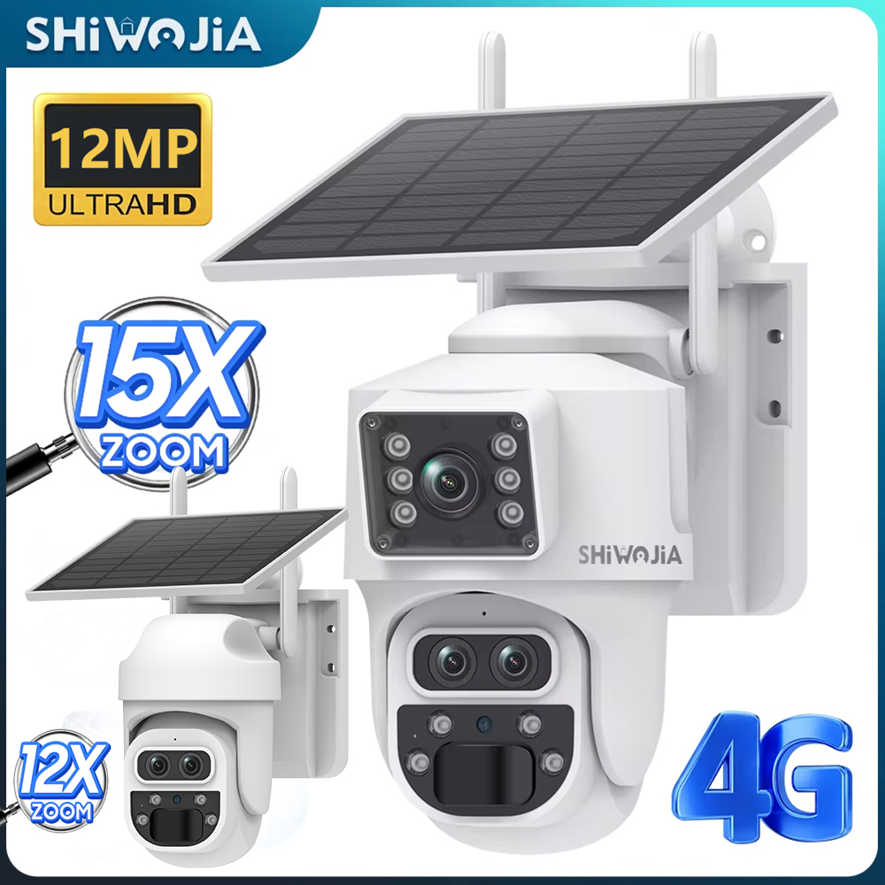 Home Office Zoom - SHIWOJIA-cámara Solar con Zoom de 12MP,