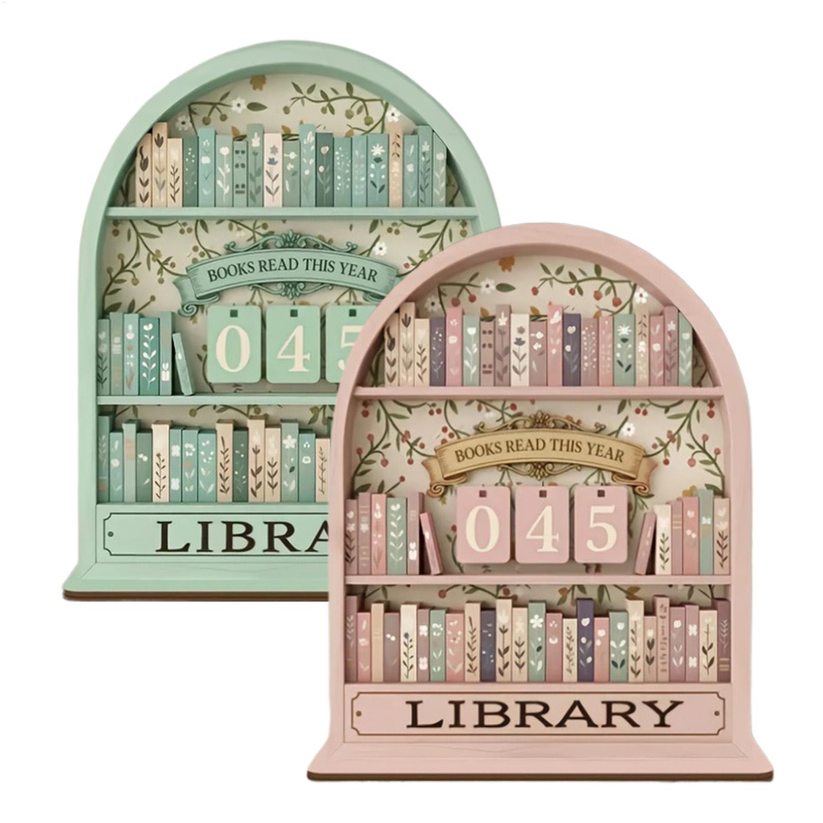Home Or Office Use - Contador de Libros Vintage de Madera,