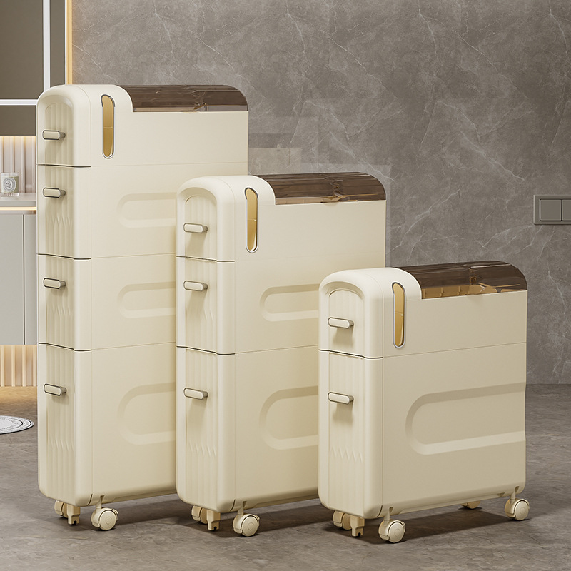 Rolling File Cart - Gabinete rodante delgado de 4 niveles