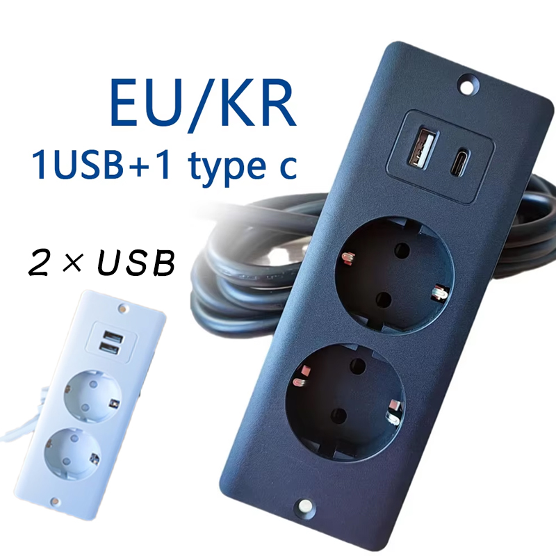 Power Strip Desk - Enchufes empotrables para mesa EU KR,