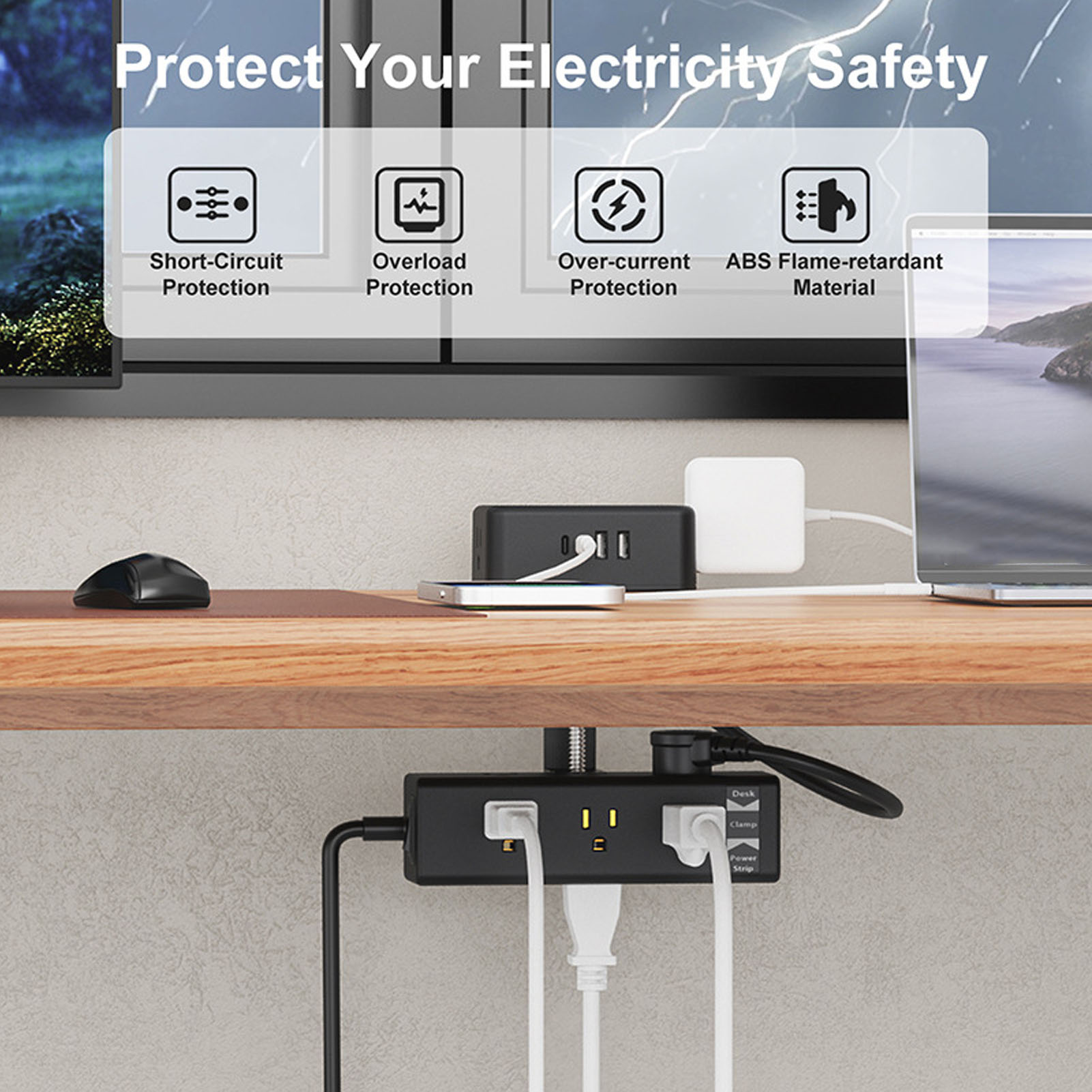 Regleta de alimentación 17 en  - Power Strip Desk reseña y precio