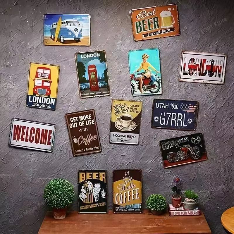 Letrero Metálico Retro: Si No  - Home Office Questions reseña y precio